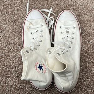 Mens white high top converse size 13